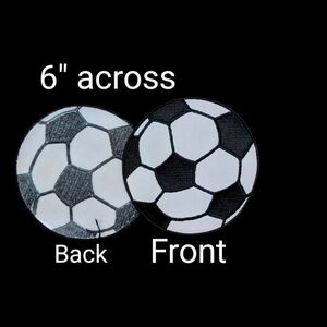 Soccer Ball Patches. Set Of Two. 6" Across